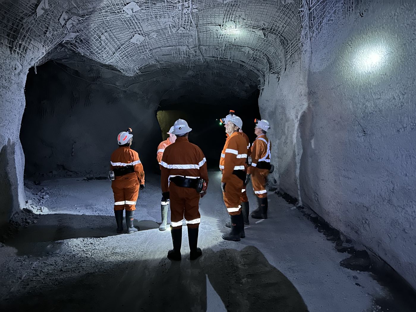 MasterMined team underground on a site visit